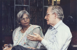 November 2011: Interviewing Noam Chomsky, the American linguist and political analyst, in Islamabad.