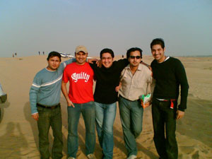 Cherished memories: Saad Khan (right) with his friends.