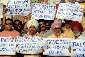 Enough is enough: Protesters demand action from the Australian government. Photo: AFP