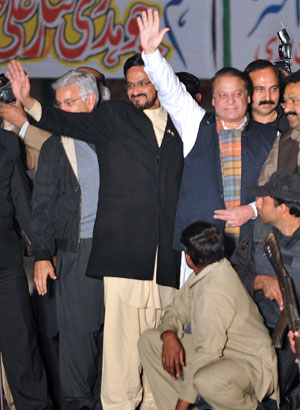 At all costs: Nawaz Sharif threw the weight of an entire party behind his candidate. Photo: AFP