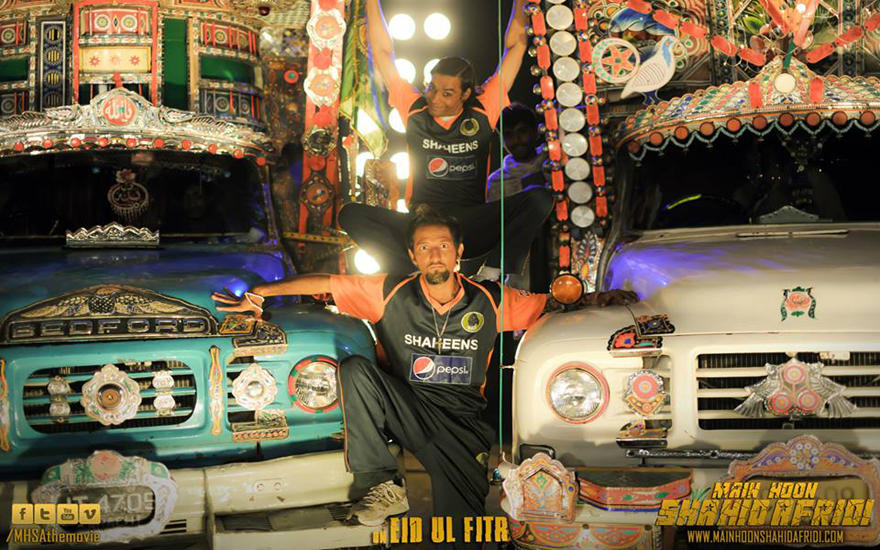  keep on truckin: Actors from Main Hoon Shahid Afridi in a lighter mode.