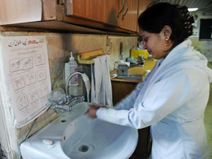 Good hand-washing practices are the best defensives against contracting swine flu. Photo: AFP