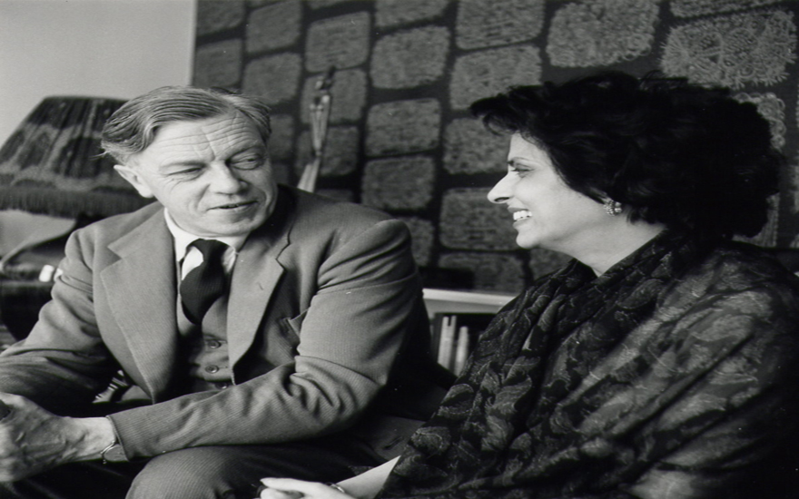 Literary giants: Attia Hosain with Cecil Day-Lewis.