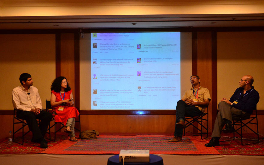 Making connections: Panelists at the first Pakistan-India Social Media Summit.